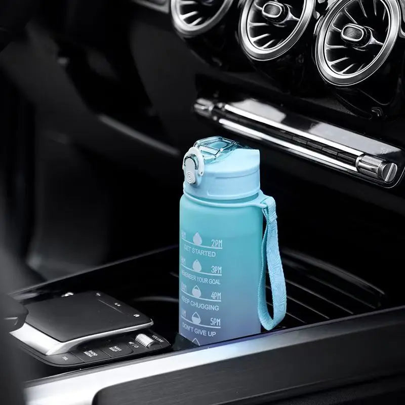 700ML Running Water Bottle Soft Water Bottle Time Marker Cup Portable Water Bottle for Outdoor Sport YDSH01
