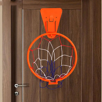 Wall Mounted Basketball Hoop with Basketball Mesh Bag No. 7 Silent Ball Set Indoor Hangings Basketball Goal Hoop Net for Kids
