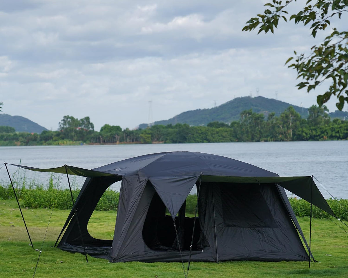 4-6 Person /8-10 Person Camping Tent with 3 Door 2 Room Large Family Cabin Tents, Double Layer Waterproof Portable Glamping Tent, Big Tents for Outdoor Camping Hiking and Backpacking