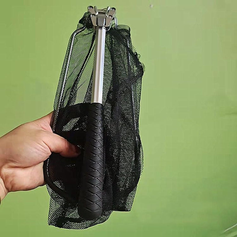 Foldable Fishing Net,Lightweight, Portable, Retractable, Suitable for Trout and Bass Fishing, Aluminum Alloy Handle,Durable Nylon Net for Safe Fishing or Release, Length 21 Inches,Special Fishing Net