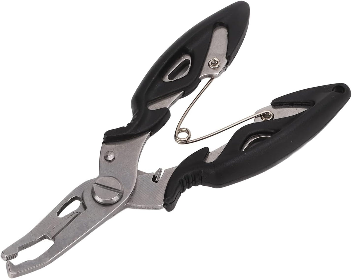 Fishing Pliers, Stainless Steel Fishing Scissors Multifunctional Fish Line Cutter Hook Remover with Ergonomic Handle, for Anglers Outdoor Accessories