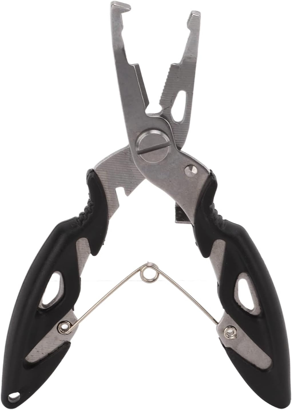 Fishing Pliers, Stainless Steel Fishing Scissors Multifunctional Fish Line Cutter Hook Remover with Ergonomic Handle, for Anglers Outdoor Accessories