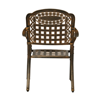 Set of 2 Cast Aluminum Outdoor Dining Chairs