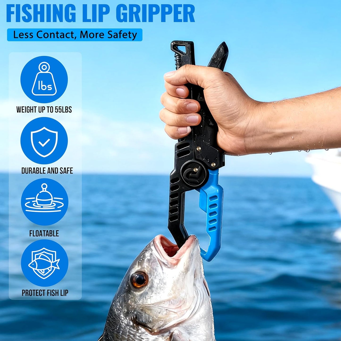Fishing Gear,Full Fishing Kit Include Fishing Rod and Reel Combo, Tackle Box with Fishing Lures, Fishing Accessories, Fishing Pliers,Fishing Gifts for Men with Fishing Tool Kit