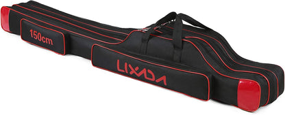 Fishing Rod Bag, 3 Layers Fishing Pole Bag Portable Folding Rod Carry Case Fishing Reel Fishing Tackle Storage Bags,Fishing Rod Carry Case, 120Cm/150Cm