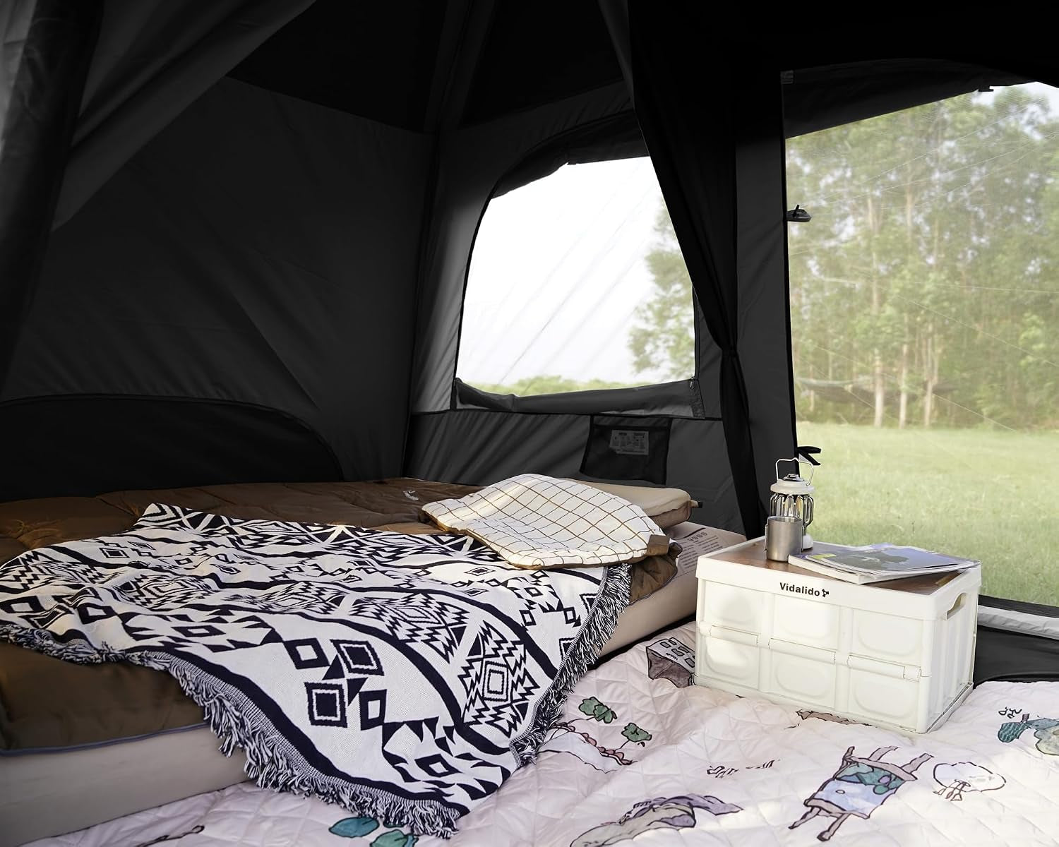 4-6 Person /8-10 Person Camping Tent with 3 Door 2 Room Large Family Cabin Tents, Double Layer Waterproof Portable Glamping Tent, Big Tents for Outdoor Camping Hiking and Backpacking