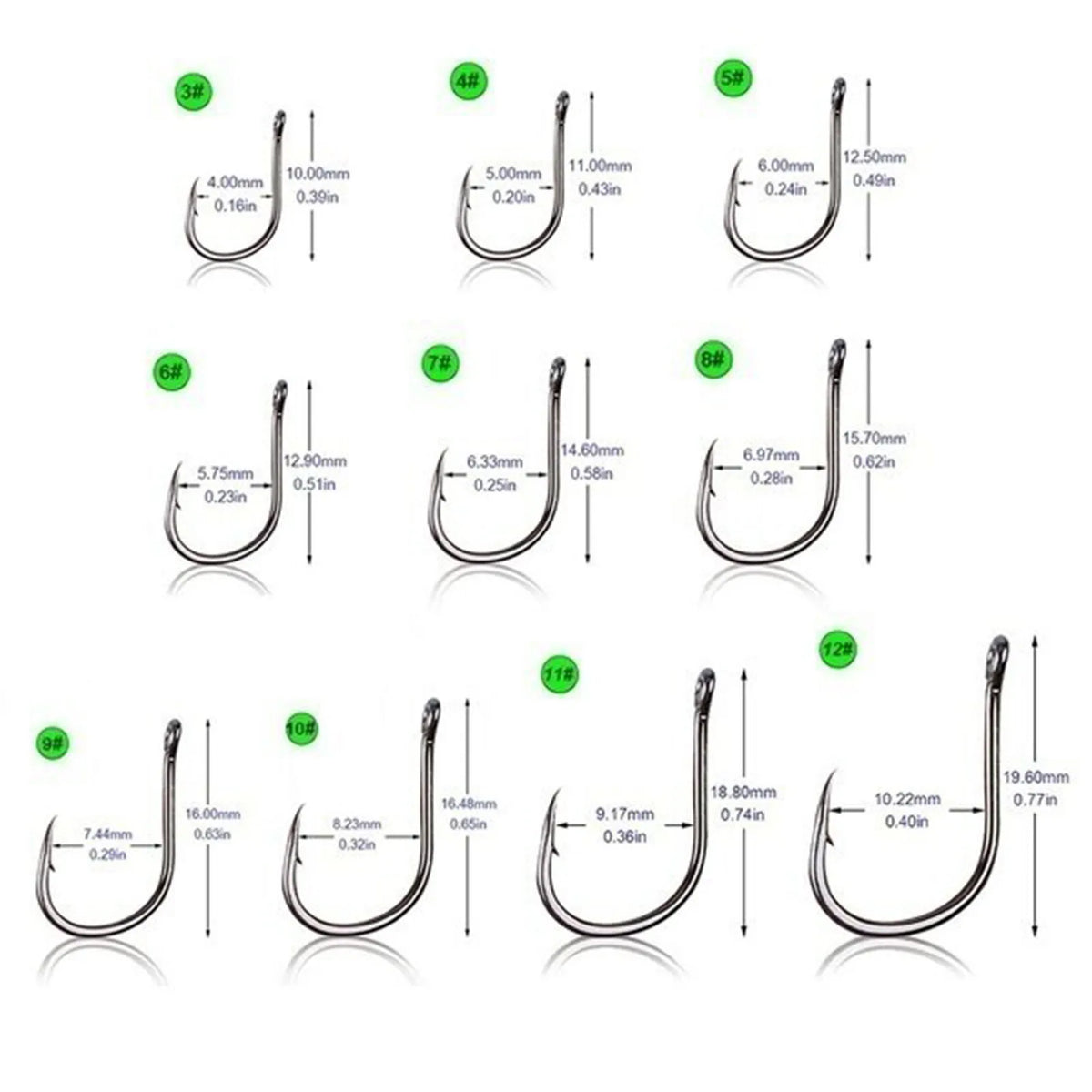 100Pcs Fishing Hook Stainless Steel Carbon Fishing Hook with Loop Sharp Barbed Boxed Fishing Hook Set Sea Fishing Accessories