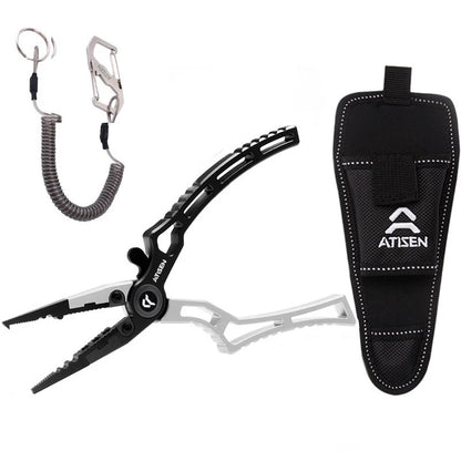 Booms Fishing X1 Aluminum Fishing Pliers Saltwater Surf Fishing Tackle Kit Fishing Multitool Hook Remover Braided Fishing Line