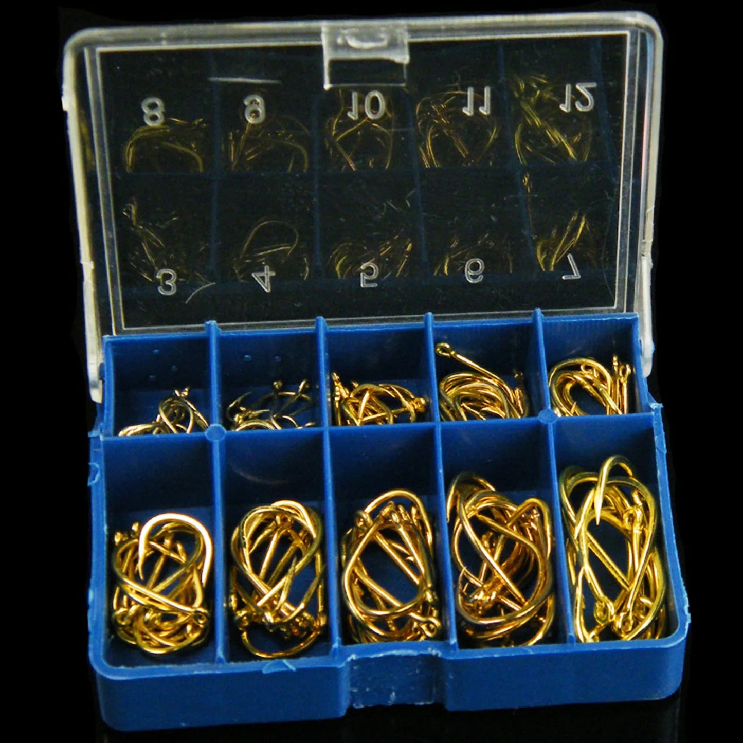 100Pcs Fishing Hook Stainless Steel Carbon Fishing Hook with Loop Sharp Barbed Boxed Fishing Hook Set Sea Fishing Accessories