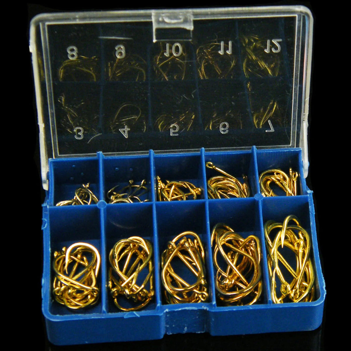 100Pcs Fishing Hook Stainless Steel Carbon Fishing Hook with Loop Sharp Barbed Boxed Fishing Hook Set Sea Fishing Accessories