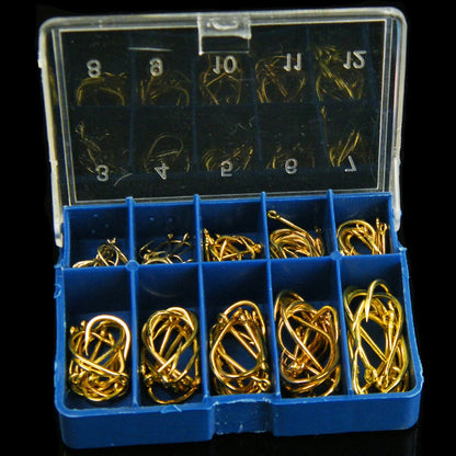 100Pcs Fishing Hook Stainless Steel Carbon Fishing Hook with Loop Sharp Barbed Boxed Fishing Hook Set Sea Fishing Accessories