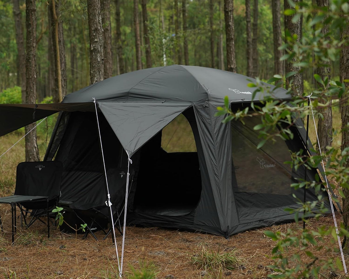 4-6 Person /8-10 Person Camping Tent with 3 Door 2 Room Large Family Cabin Tents, Double Layer Waterproof Portable Glamping Tent, Big Tents for Outdoor Camping Hiking and Backpacking
