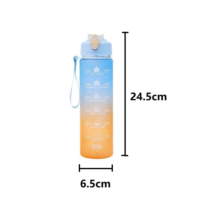 700ML Running Water Bottle Soft Water Bottle Time Marker Cup Portable Water Bottle for Outdoor Sport YDSH01