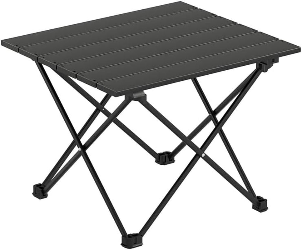 Folding Camping Table, Aluminium Portable Picnic Desk, 40Cm Black