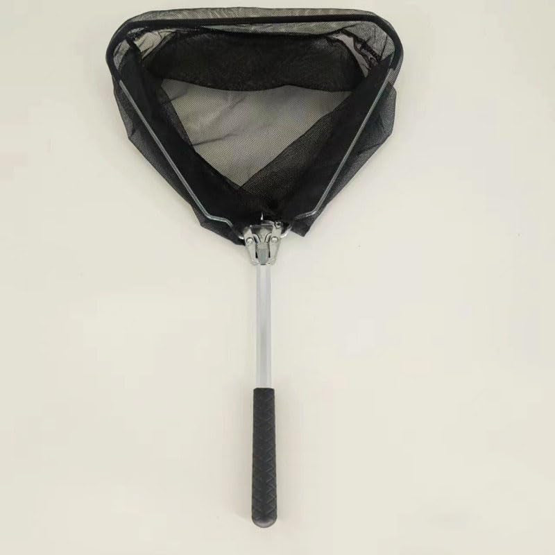 Foldable Fishing Net,Lightweight, Portable, Retractable, Suitable for Trout and Bass Fishing, Aluminum Alloy Handle,Durable Nylon Net for Safe Fishing or Release, Length 21 Inches,Special Fishing Net