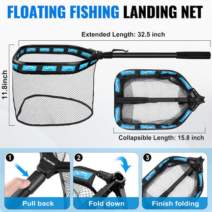 Fishing Gear,Full Fishing Kit Include Fishing Rod and Reel Combo, Tackle Box with Fishing Lures, Fishing Accessories, Fishing Pliers,Fishing Gifts for Men with Fishing Tool Kit