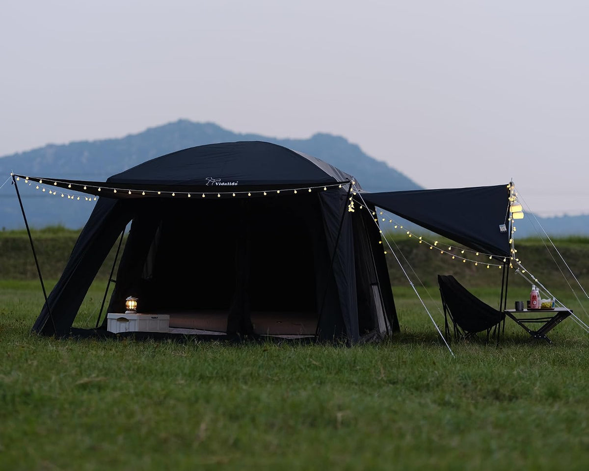 4-6 Person /8-10 Person Camping Tent with 3 Door 2 Room Large Family Cabin Tents, Double Layer Waterproof Portable Glamping Tent, Big Tents for Outdoor Camping Hiking and Backpacking