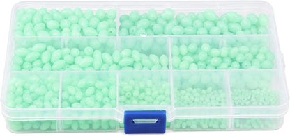 Fishing Beads Kit, 900 Pcs Luminous Multimodel Non Slip Plastic Beads