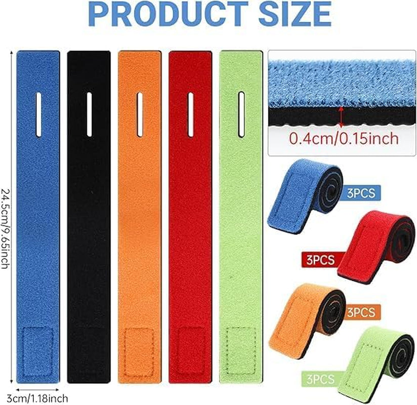 Fishing Rod Ties Strap, 12Pcs Elastic Fishing Rod Holder Straps, Fishing Pole Straps Fishing Rod Straps Holder Fishing Pole Holder Belt