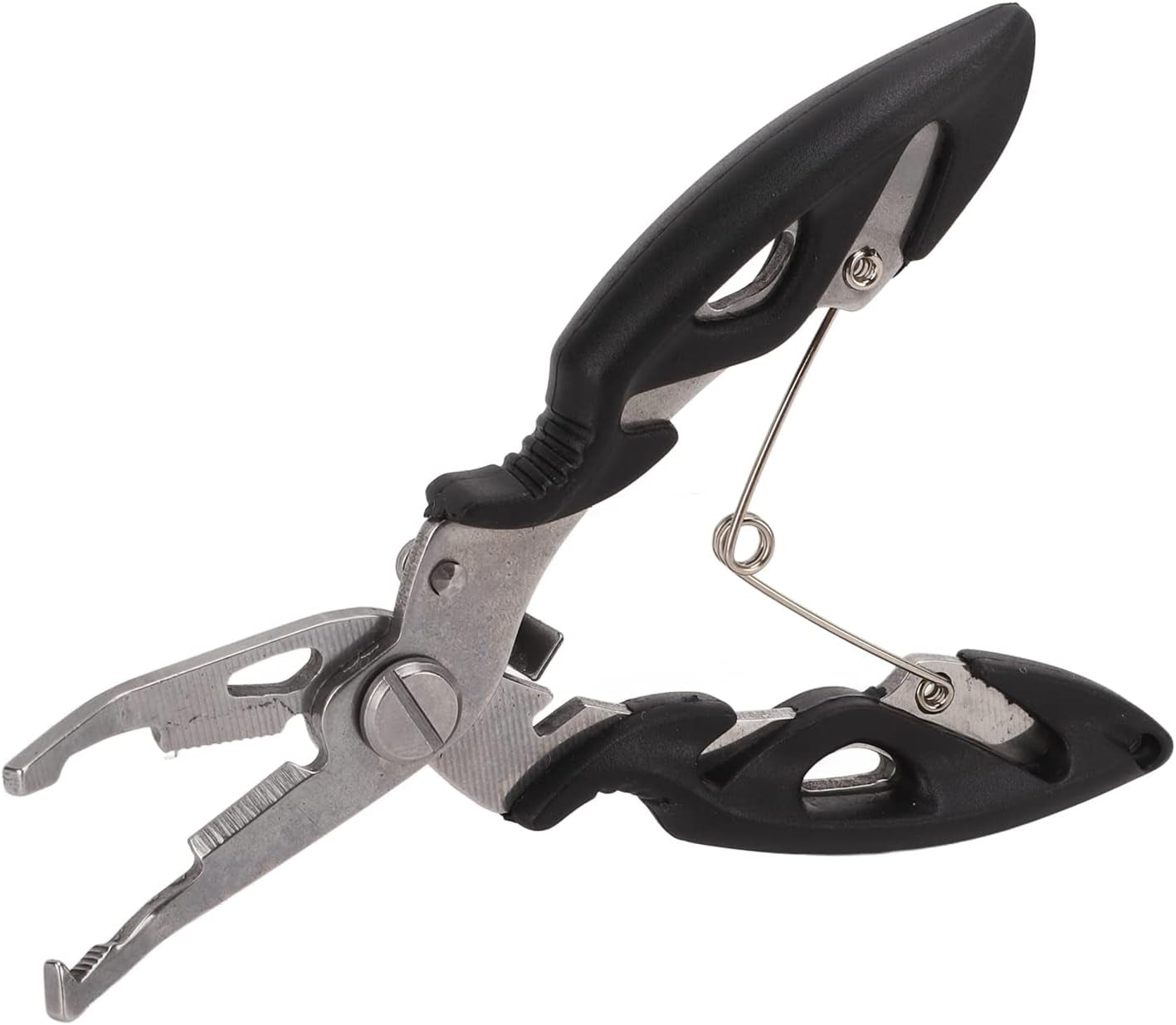 Fishing Pliers, Stainless Steel Fishing Scissors Multifunctional Fish Line Cutter Hook Remover with Ergonomic Handle, for Anglers Outdoor Accessories