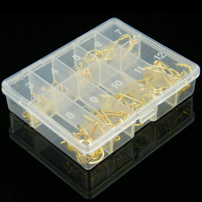 100Pcs Fishing Hook Stainless Steel Carbon Fishing Hook with Loop Sharp Barbed Boxed Fishing Hook Set Sea Fishing Accessories