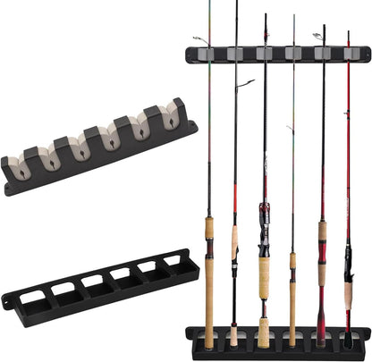 Vertical Fishing Rod Storage Rack Holder Wall Mount,6-Rod Fishing Pole Holder Wall Fishing Rod Storage Fixed Stand,Fishing Rod Holder Wall Mount Fishing Rod Holder Fishing Rod Storage Rack