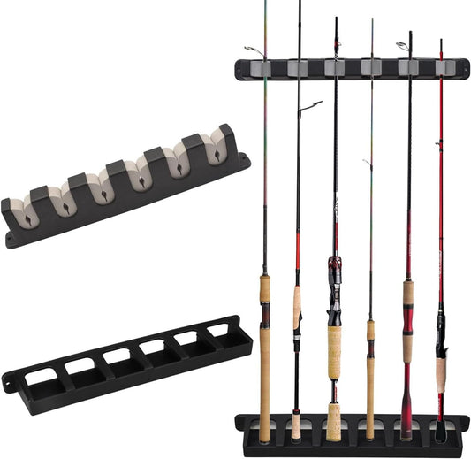 Vertical Fishing Rod Storage Rack Holder Wall Mount,6-Rod Fishing Pole Holder Wall Fishing Rod Storage Fixed Stand,Fishing Rod Holder Wall Mount Fishing Rod Holder Fishing Rod Storage Rack