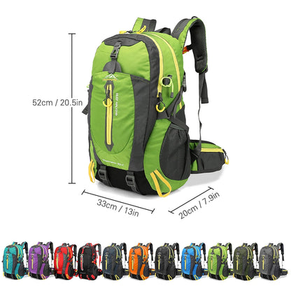 40L Water Resistant Travel Backpack Camp Hike Laptop Daypack Trekking Climb Back Bags for Men Women
