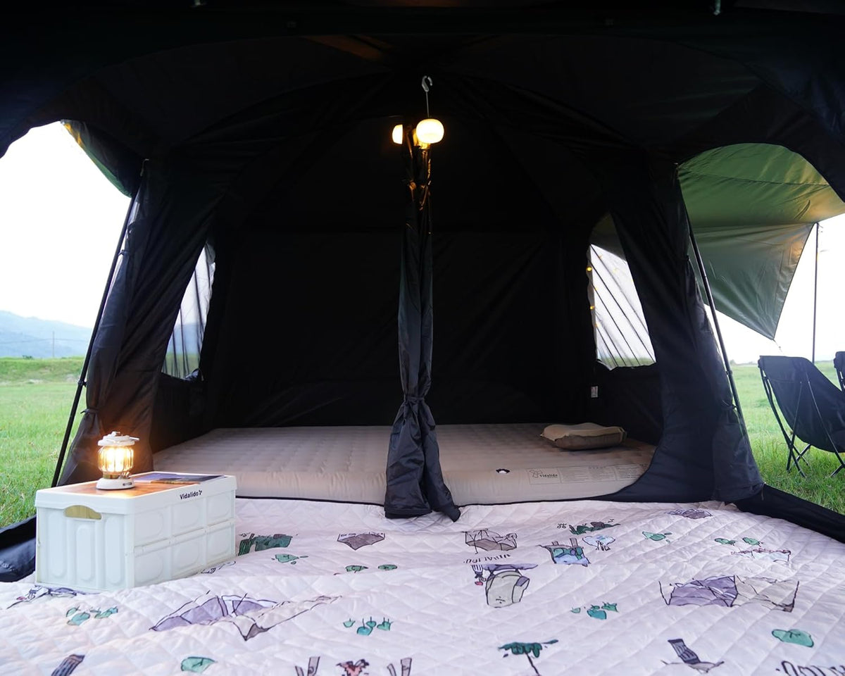 4-6 Person /8-10 Person Camping Tent with 3 Door 2 Room Large Family Cabin Tents, Double Layer Waterproof Portable Glamping Tent, Big Tents for Outdoor Camping Hiking and Backpacking
