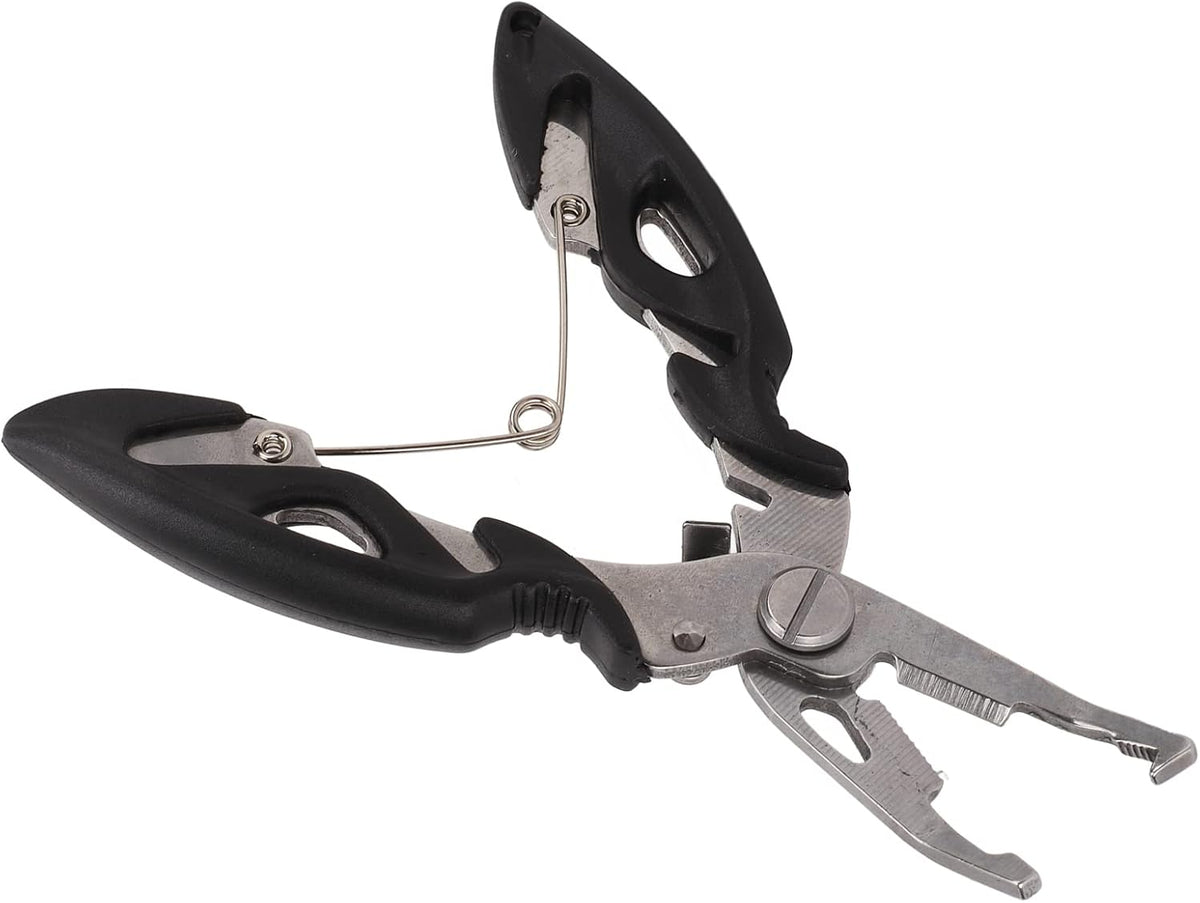 Fishing Pliers, Stainless Steel Fishing Scissors Multifunctional Fish Line Cutter Hook Remover with Ergonomic Handle, for Anglers Outdoor Accessories