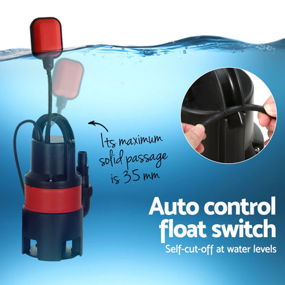 Giantz 750W Water Pump Dirty Submersible Sump Swim Pool Flooding Pond Clean