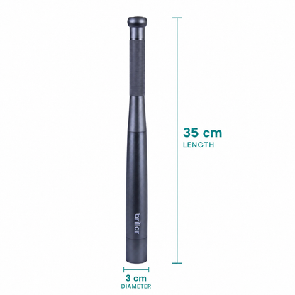35cm Aluminium LED Torch Flashlight with High Low Strobe Modes, AA Batteries Included, Lightweight Camping Emergency Safety Light – Gunmetal