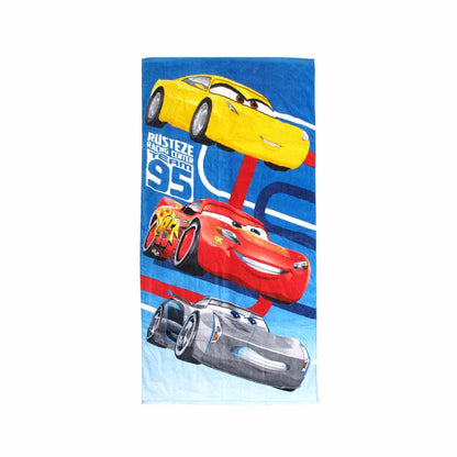 Boys Cartoon Cute Cotton Beach Towel 70 x 140 cm Lighting McQueen Team 95