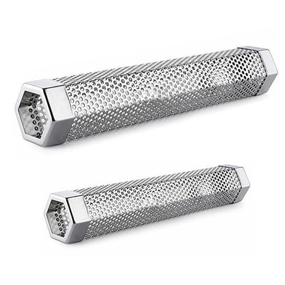 Hexagon Bbq Smoker Tube Stainless Steel Grill Accessory Smoking Box Long Lasting - 12Inch