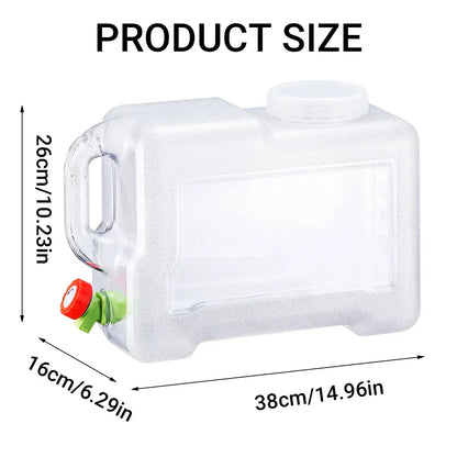 Water Bucket 12L Outdoor Portable Container With Faucet Camping Car Household
