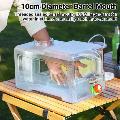 Water Bucket 12L Outdoor Portable Container With Faucet Camping Car Household