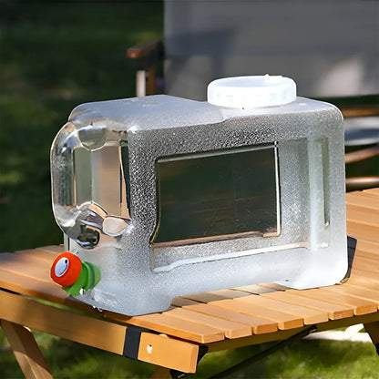 Water Bucket 12L Outdoor Portable Container With Faucet Camping Car Household