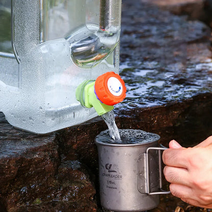 Water Bucket 12L Outdoor Portable Container With Faucet Camping Car Household