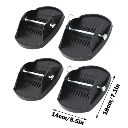 RV Support Brackets 4pcs Universal Stabiliser Pads Anti Sinking Feet For Trailer