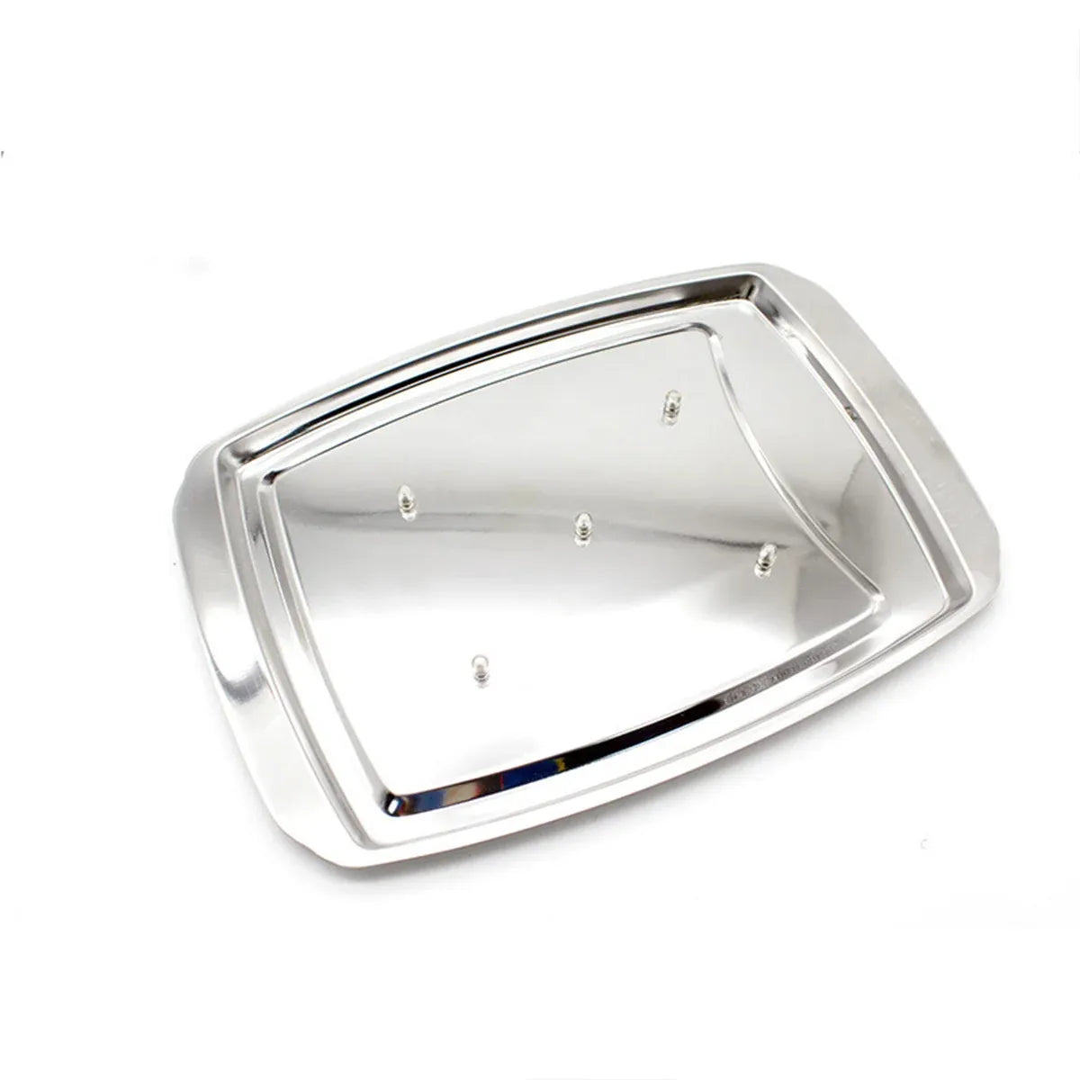 Stainless Steel Grill Plate Meat Roasting Tray with Spikes Barbecue Rack Tool