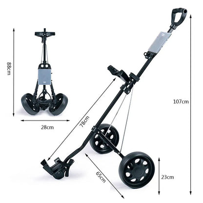 Foldable Aluminum Golf Push Pull Trolley Cart Lightweight Buggy for Easy Transport