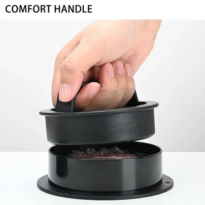 Manual Hamburger Press Round Meat Patty Mould BBQ with 100 Wax Discs