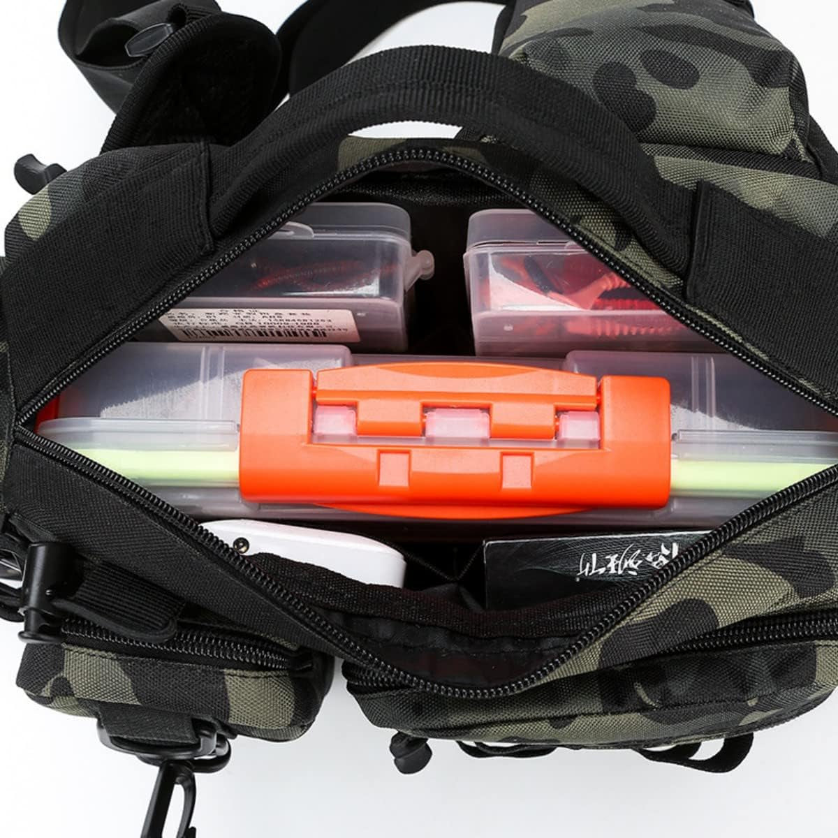 Fishing Tackle Bag,Tactical Fishing Sling Tackle Storage Bag,Lightweight Sling Fishing Backpack- Sling Tool Bag for Fishing Hiking Hunting Camping