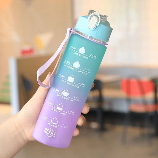 700ML Running Water Bottle Soft Water Bottle Time Marker Cup Portable Water Bottle for Outdoor Sport YDSH01