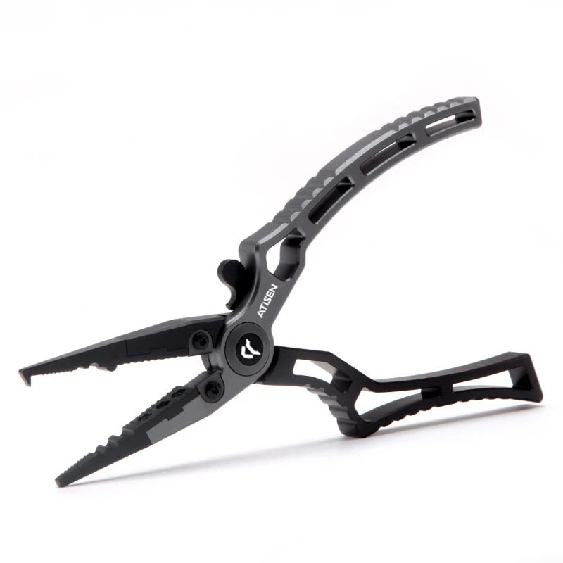Booms Fishing X1 Aluminum Fishing Pliers Saltwater Surf Fishing Tackle Kit Fishing Multitool Hook Remover Braided Fishing Line