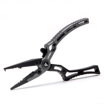 Booms Fishing X1 Aluminum Fishing Pliers Saltwater Surf Fishing Tackle Kit Fishing Multitool Hook Remover Braided Fishing Line
