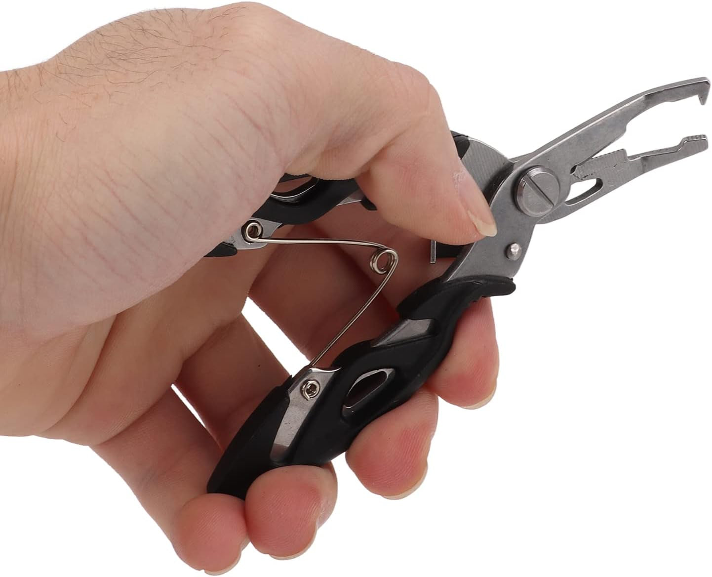 Fishing Pliers, Stainless Steel Fishing Scissors Multifunctional Fish Line Cutter Hook Remover with Ergonomic Handle, for Anglers Outdoor Accessories