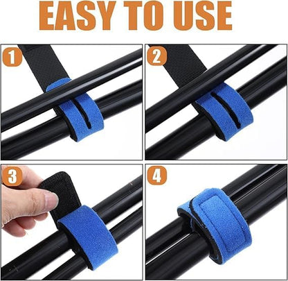 Fishing Rod Ties Strap, 12Pcs Elastic Fishing Rod Holder Straps, Fishing Pole Straps Fishing Rod Straps Holder Fishing Pole Holder Belt