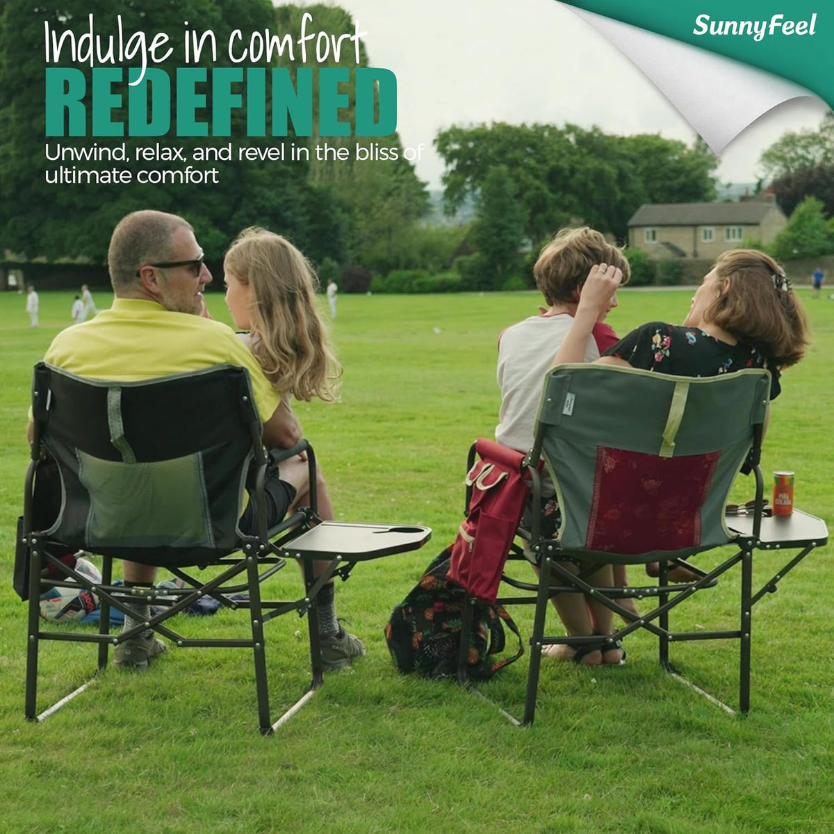 Camping Directors Chair, Heavy Duty,Oversized Portable Folding Chair with Side Table, Pocket for Beach, Fishing,Trip,Picnic,Lawn,Concert Outdoor Foldable Camp Chairs