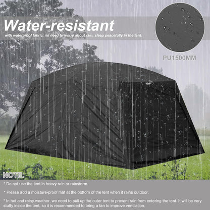 4-6 Person /8-10 Person Camping Tent with 3 Door 2 Room Large Family Cabin Tents, Double Layer Waterproof Portable Glamping Tent, Big Tents for Outdoor Camping Hiking and Backpacking